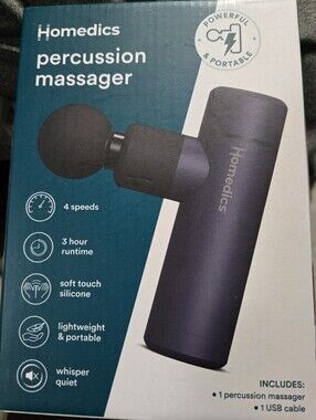 Homedics Percussion Massage Gun in Navy and Black
